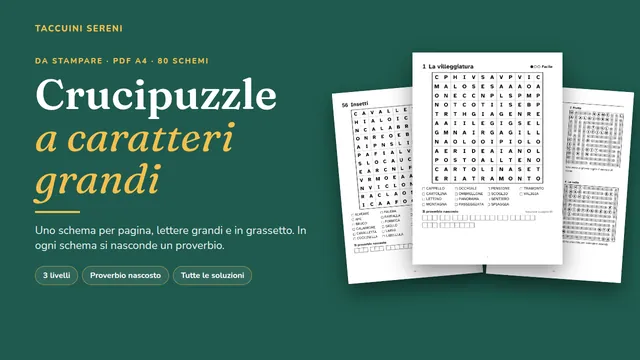 Fascicolo di 80 crucipuzzle da stampare
