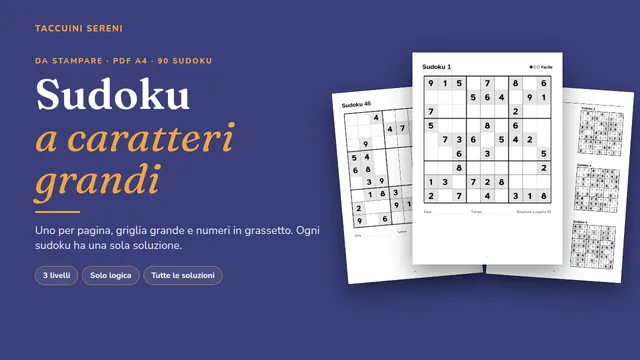 Fascicolo di 90 sudoku da stampare