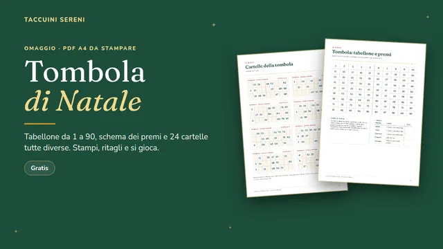 Tombola di Natale da stampare gratis